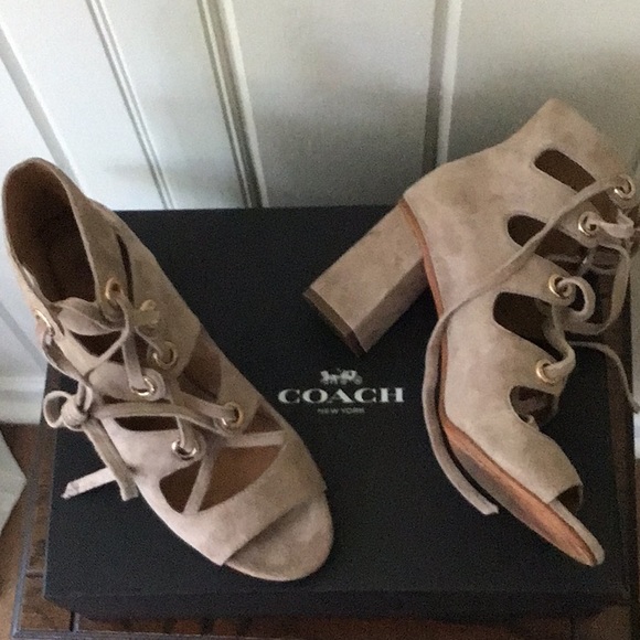 COACH PRISCILLA LUX SUEDE COLOR STONE NEW CONDITION - Picture 5 of 12